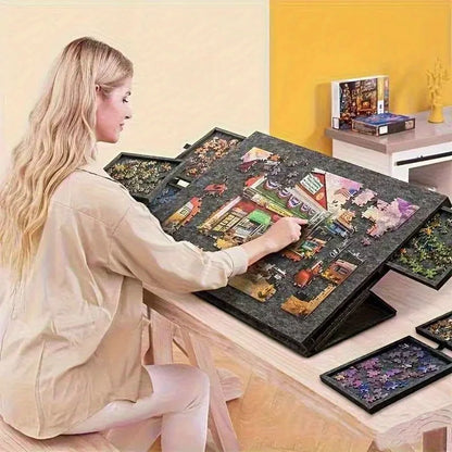 Premium 6-Drawer Tilting Puzzle Station