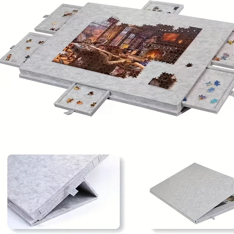 Premium 6-Drawer Tilting Puzzle Station