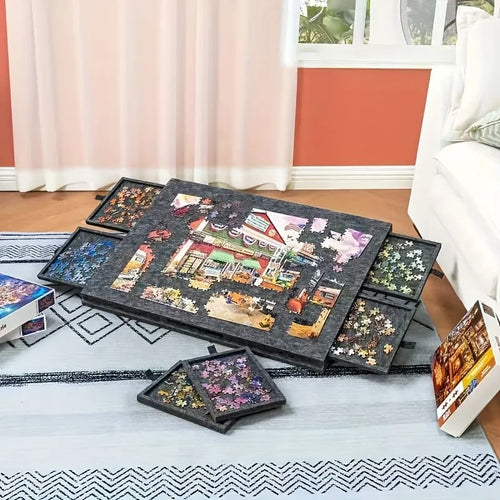 Premium 6-Drawer Tilting Puzzle Station